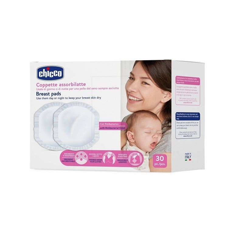 chicco coppetta assorbilatte antibatterica 30 pezzi