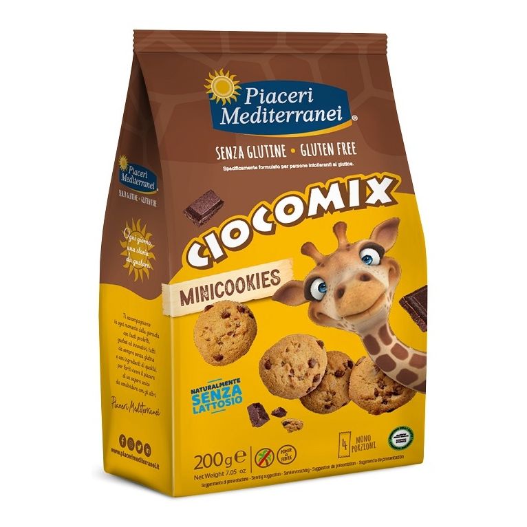 piaceri mediterranei ciocomix mini cookies 4 monoporzioni da50 g