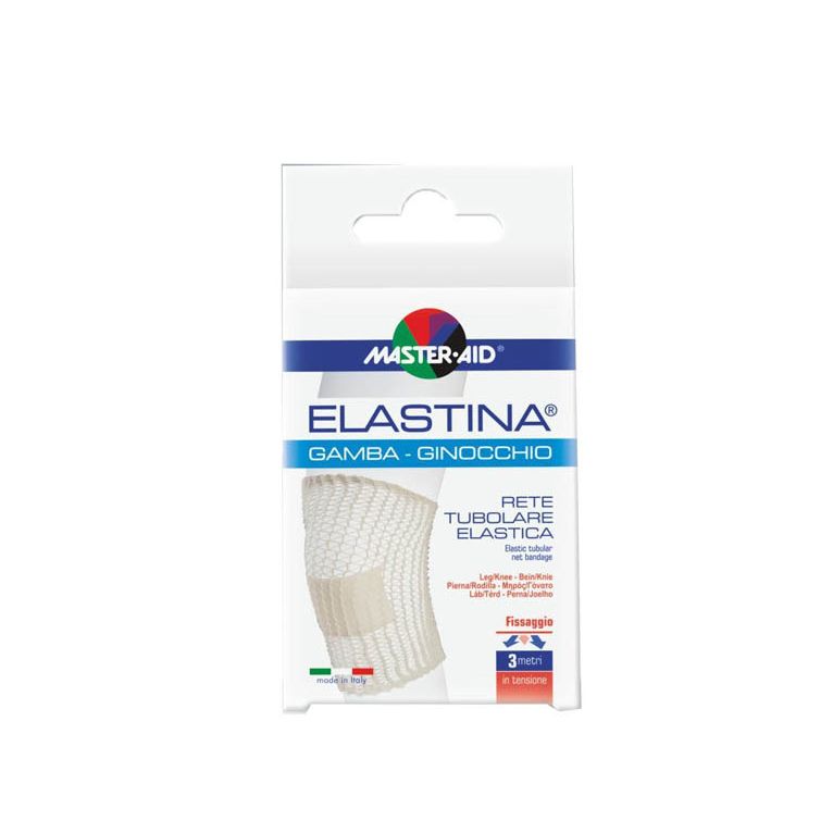 rete tubolare elastica ipoallergenica master-aid elastina gamba/ginocchio 3 mt in tensione calibro 5 cm