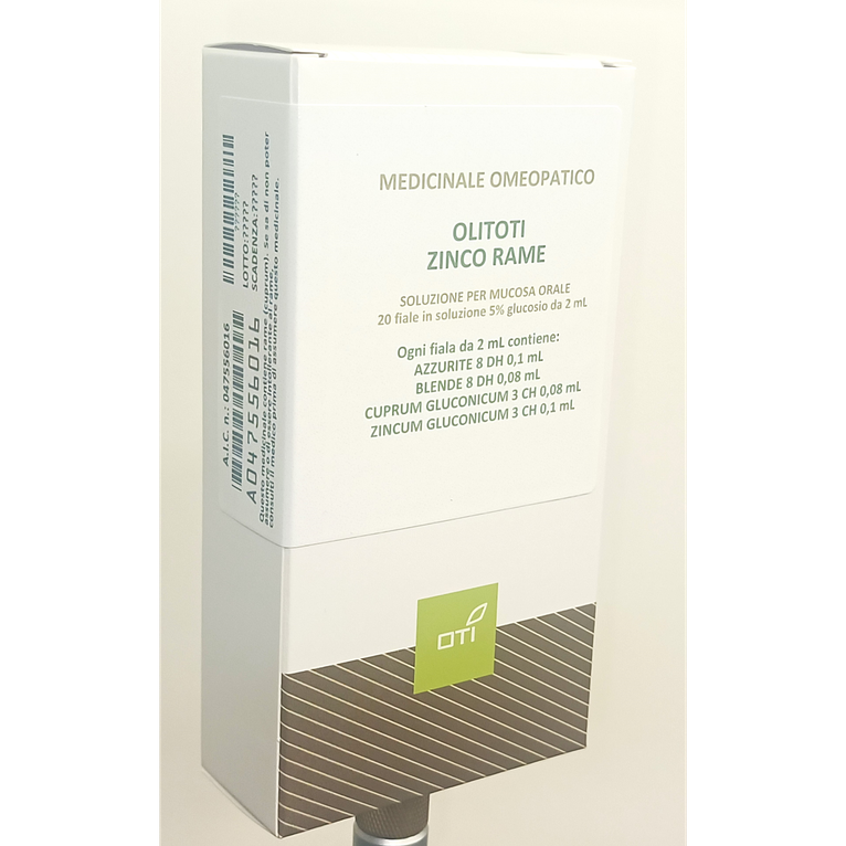 olitoti zinco rame orale 20 fiale 5% 2 ml con glucosio