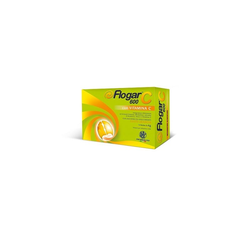 flogar  c 600 con vitamina c 14 bustine gusto arancia