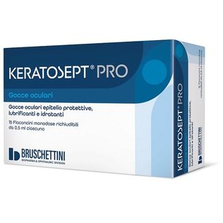 GOCCE OCULARI KERATOSEPT PRO 15 FLACONCINI MONODOSE RICHIUDIBILI DA 0,5 ML