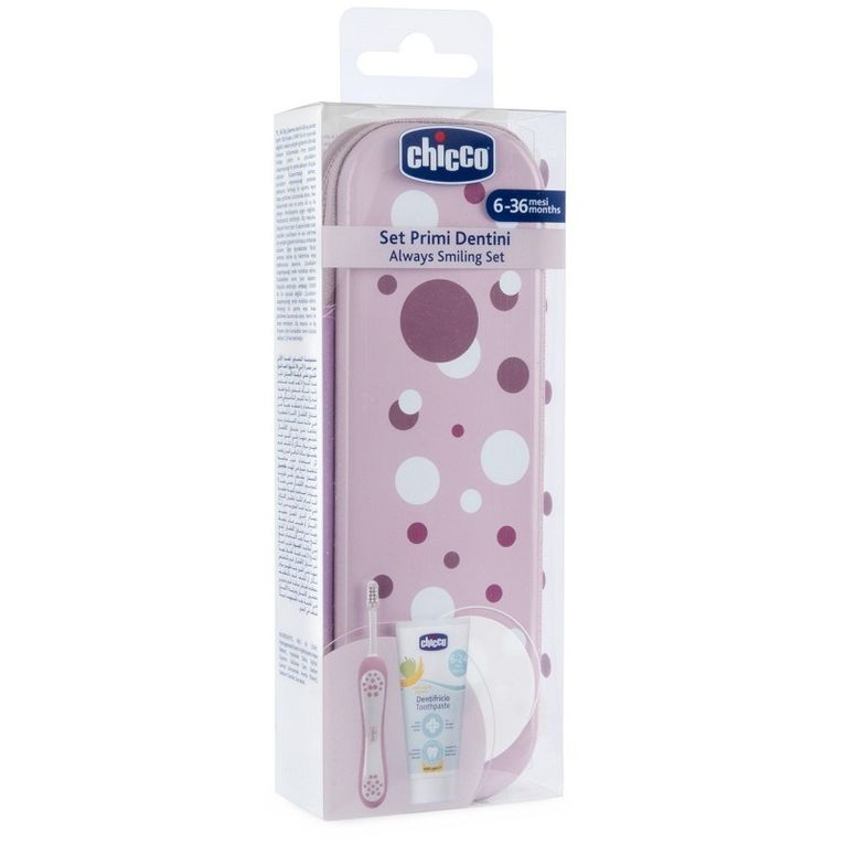 chicco set dentale 6 mesi+ rosa