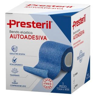 BENDA ELASTICA AUTOADESIVA LATEX FREE PRESTERIL CM 7,5X4,5 MTESI BLU