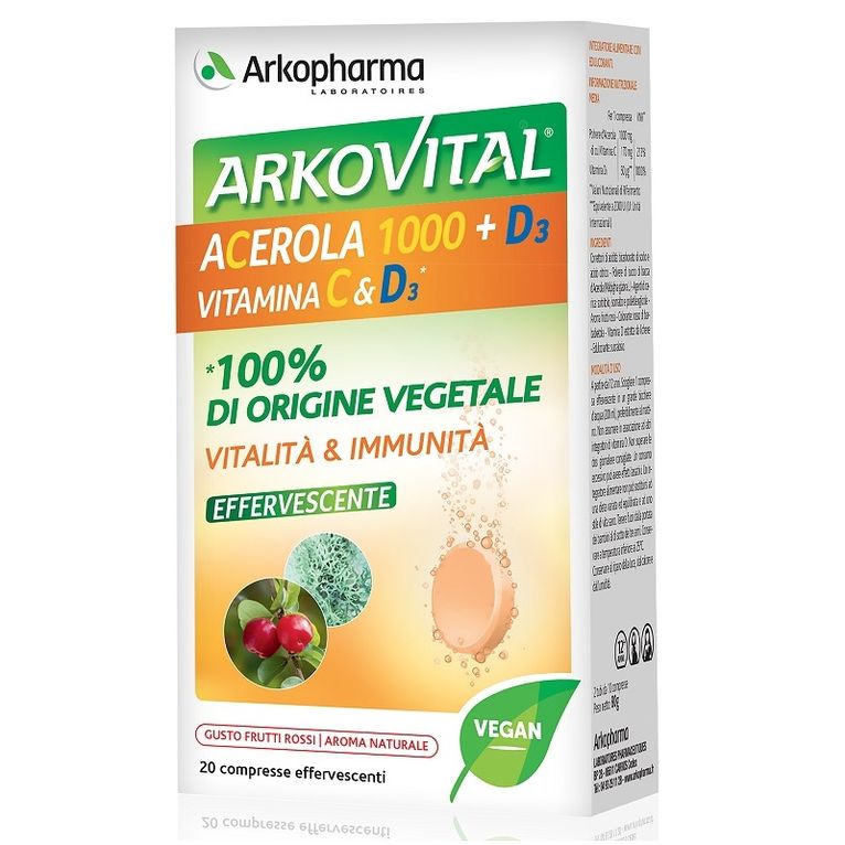 arkovital acerola 1000 pack family 60 compresse