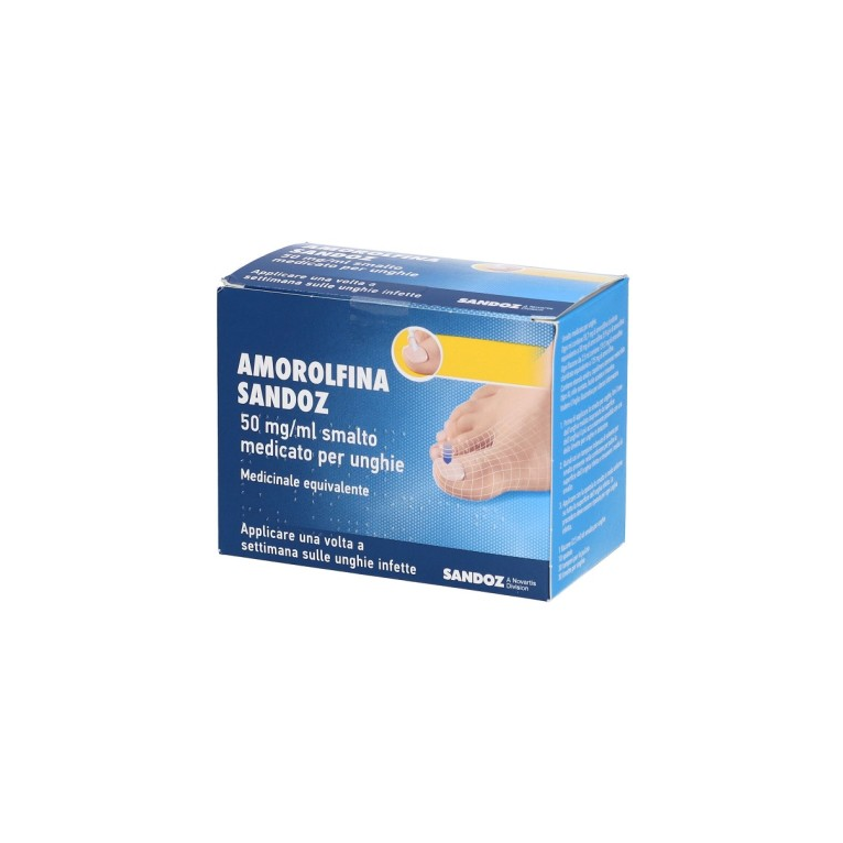amorolfina (sandoz) smalto unghie 1 flacone 2,5 ml 50 mg/ml