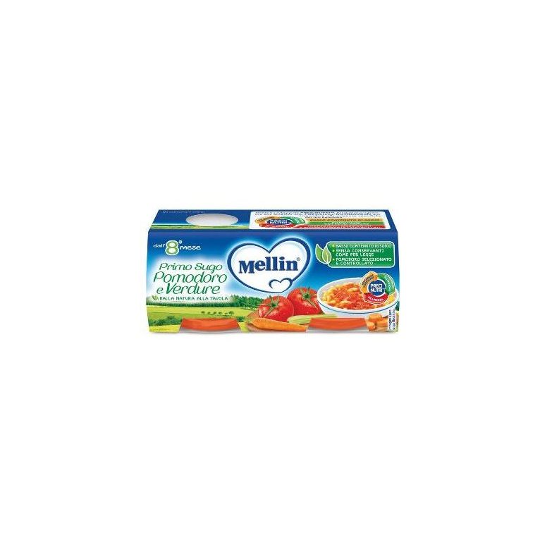 mellin primo sugo pomodoro e verdure 2 vasetti da 80 g