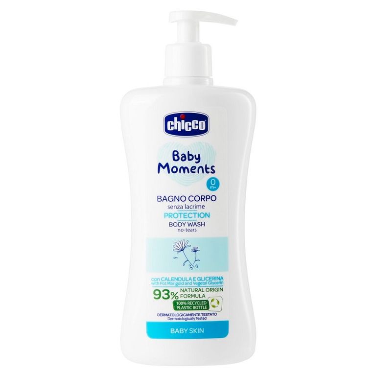 chicco baby moments bagno corpo senza lacrime protection 500ml