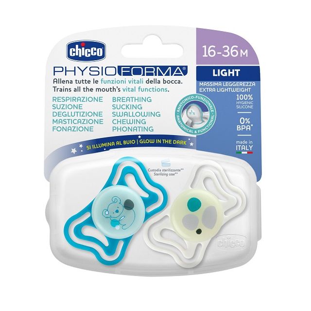 chicco-succhietto-light-lumi-silicone-16-36m-2-pezzi-163dcb