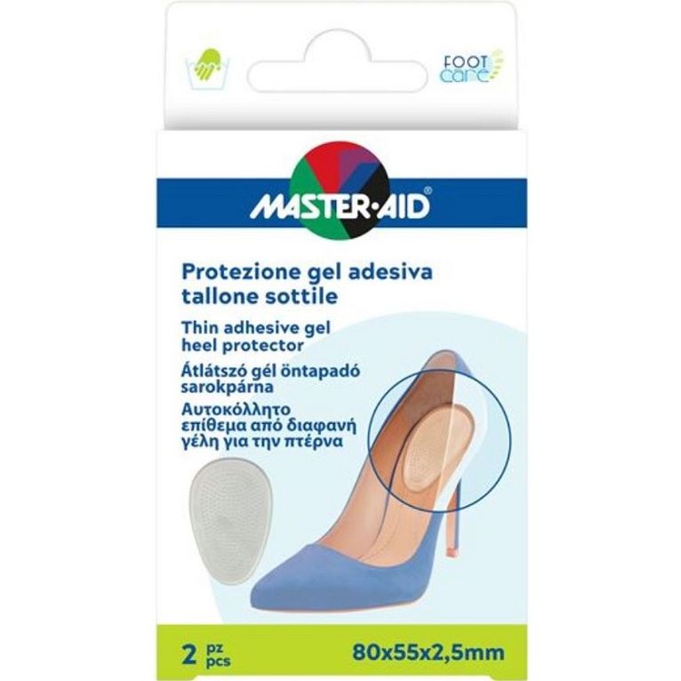 protezione adesiva master-aid footcare sottile tallone 2 pezzi f5