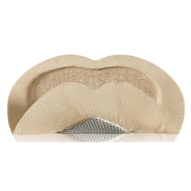 medicazione-in-schiuma-di-poliuretano-mepilex-border-ag-conformata-per-sacro-con-argento-assorbente-antimicrobica-bordointegrato-strato-di-contatto-in-silicone-morbido-18x18-cm-5