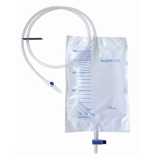 SACCA DI DRENAGGIO LETTO PER INCONTINENZA 2000ML IN PVC CONVALVOLA DI NON RITORNO E SCARICO STERILE CON TUBO DI RACCORDO 120CM 1 PEZZO RIUTILIZZABILE