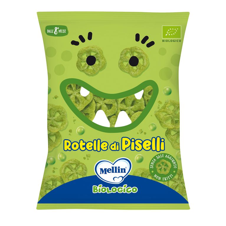mellin snack bio rotelle piselli 20 g