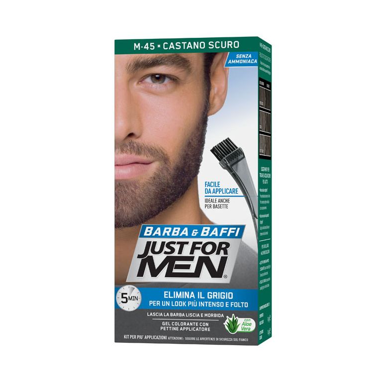just for men barba & baffi m45 castano scuro 51 g