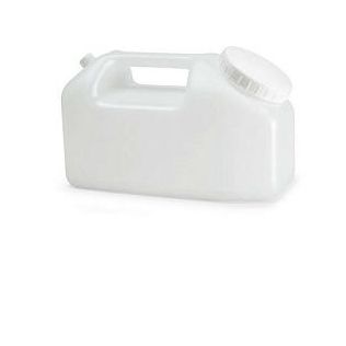 CONTENITORE A TANICA PER LA RACCOLTA DELLE URINE 24 ORE,IN POLIETILENE TRASPARENTE+TAPPO A VITE CON SCALA GRADUATA DA 500 A 2500ML