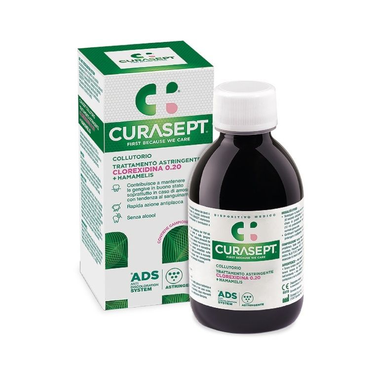 curasept collutorio ads dna trattamento astringente 200 ml +campione omaggio dentifricio astringente 6 ml