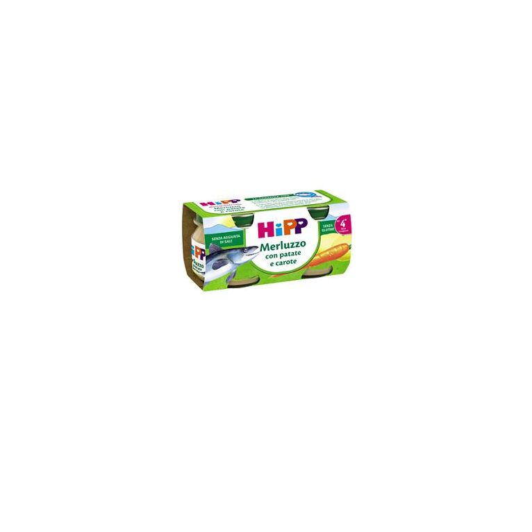 hipp omogeneizzato merluzzo carote patate 2x80 g