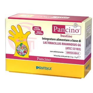 PANCINO 10 BUSTINE STICK PACK DA 1,5 G CON EDULCORANTE SENZAGLUTINE SENZA LATTOSIO
