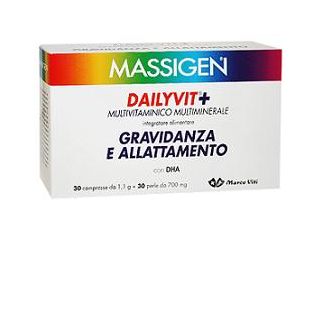 MASSIGEN GRAVIDANZA ALLATTAMENTO CON ACIDO FOLICO MULTIVITAMINICO E MULTIMINERALE 30 COMPRESSE RIVESTITE DA 1,1 G + 30 PERLE DA 700 MG