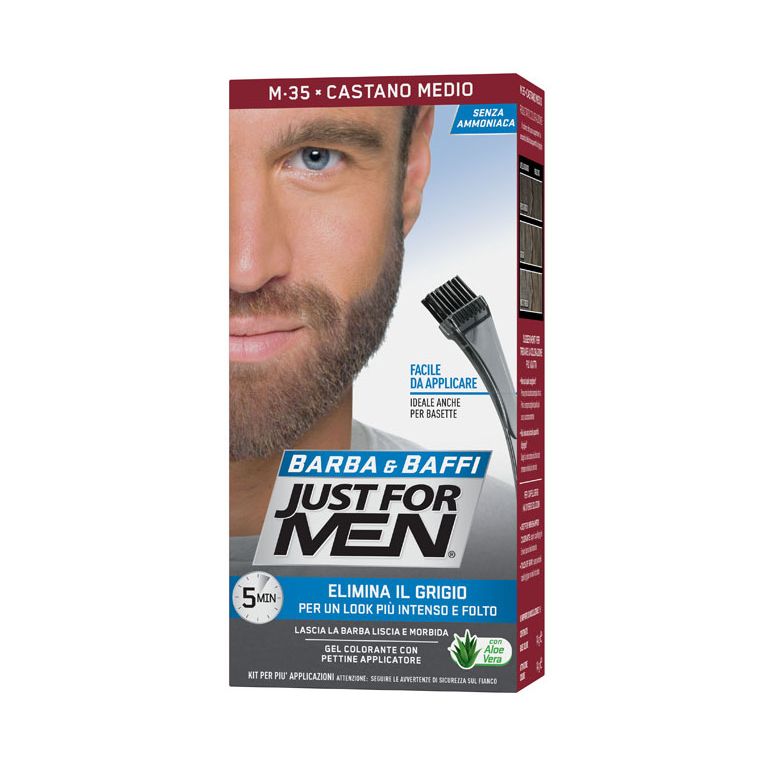 just for men barba & baffi m35 castano medio 51 g