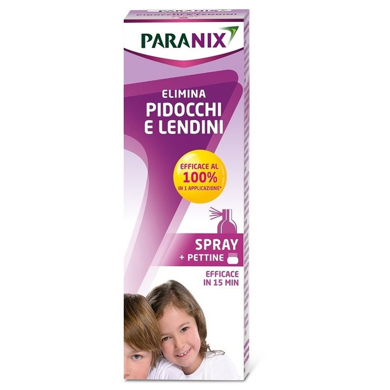 trattamento pidocchi e lendini paranix spray 100 ml + pettine