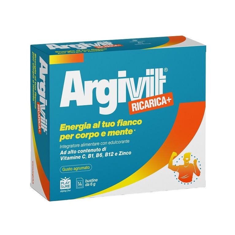 argivit ricarica+ 14 bustine da 6 g gusto agrumato con edulcorante senza glutine senza lattosio