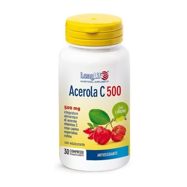 longlife-acerola-c500-limone-30-compresse-masticabili