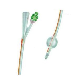 CATETERE FOLEY IN SILICONE TRASPARENTE A 2 VIE CON PALLONCINO 5-10ML DIAMETRO CH14 4,66MM LUNGHEZZA 40CM