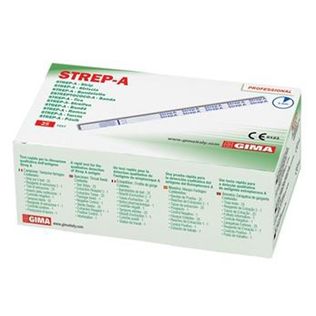 TEST RAPIDO STREP A AUTODIAGNOSTICO RILEVAZIONE STREPTOCOCCOGRUPPO A IN TAMPONE FARINGEO 25 PEZZI
