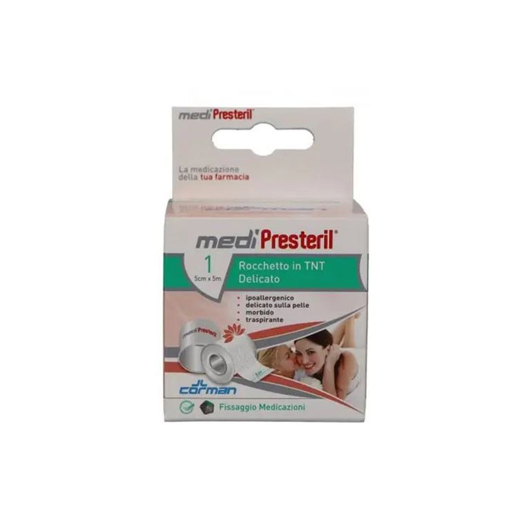 cerotto in rocchetto in tnt medipresteril delicato m5x5cm