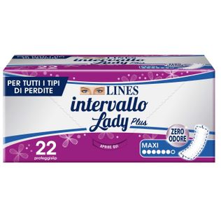 PROTEGGISLIP LINES INTERVALLO LADY PLUS MAXI 22 PEZZI