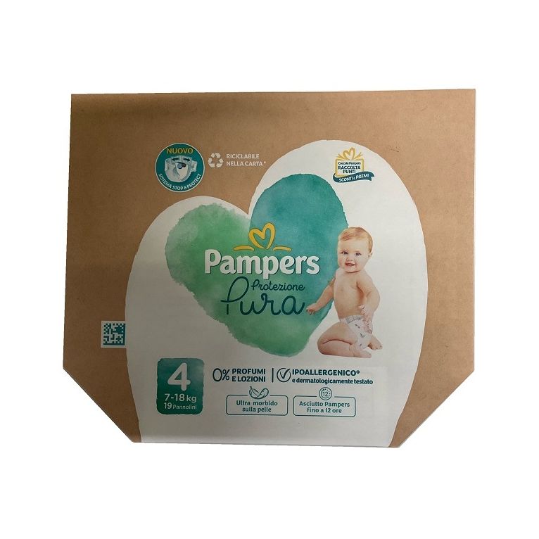 pampers protezione pura maxi pannolini 19 pezzi