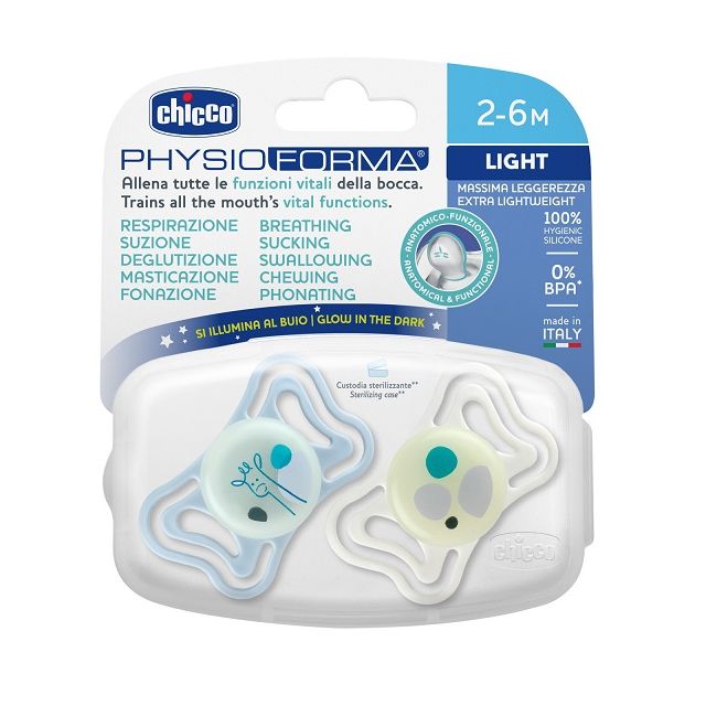 chicco-succhietto-light-lumi-silicone-2-6m-2-pezzi-cf9f00