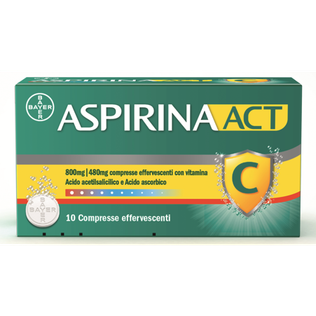 ASPIRINAACT 10 cpr eff 800 mg + 480 mg con vitamina C