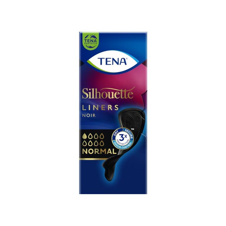 proteggi slip nero incontinenza leggera tena silhouette noirnormal 26 pezzi