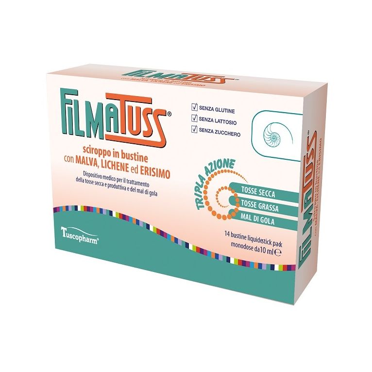 filmatuss sciroppo 14 bustine liquid stick pack da 10 ml