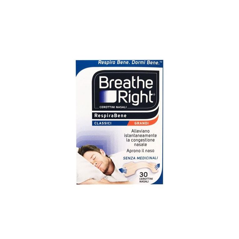 cerotti nasali breathe right classici grandi 30 pezzi