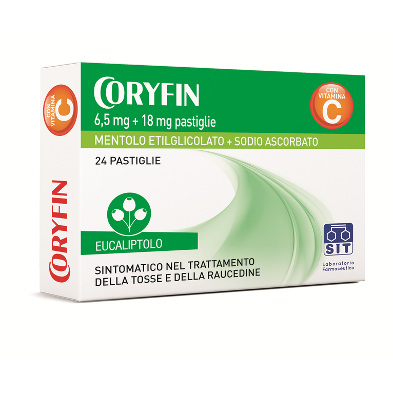 coryfin 24 pastiglie 6,5 mg + 18 mg con vitamina c