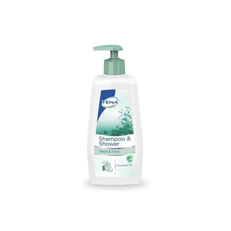 tena shampoo & shower 500 ml