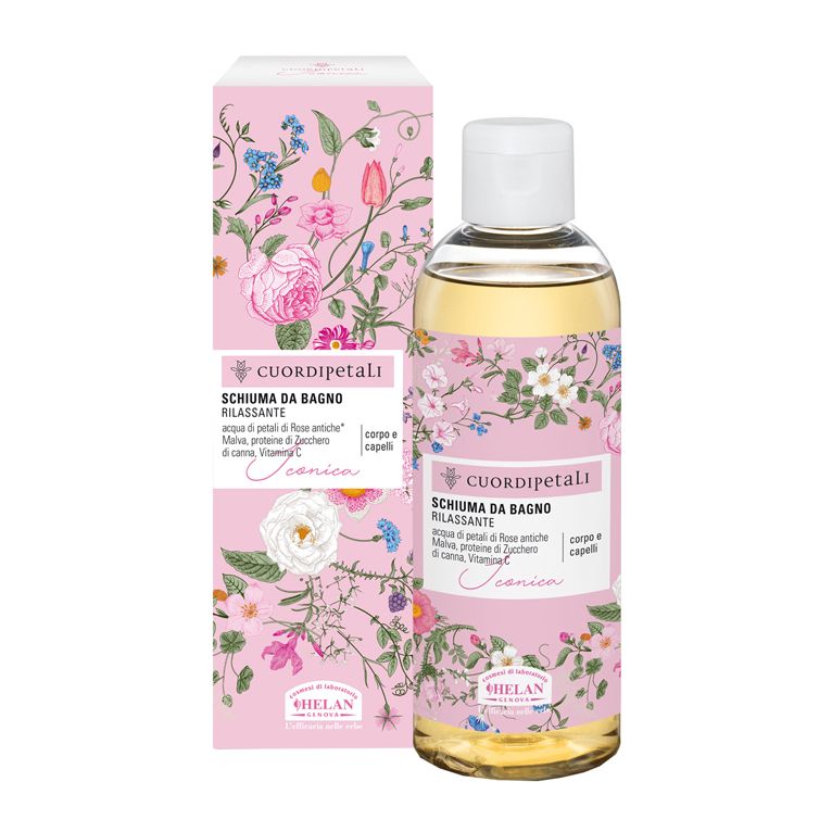 cuor di petali iconica schiuma bagno rilassante 210 ml
