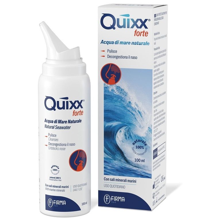 soluzione spray per irrigazioni nasali quixx forte acqua marina ipertonica 100 ml