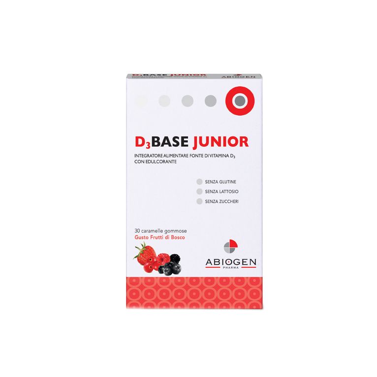 d3base junior 30 caramelle gommose frutti di bosco