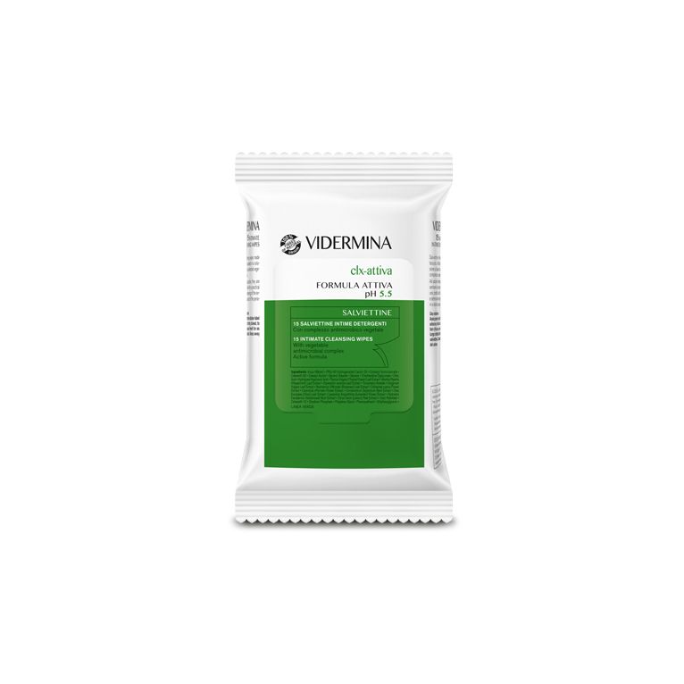 vidermina clx attiva 15 salviette intime detergenti