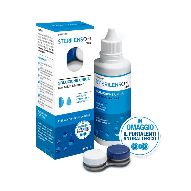 soluzione unica sterilens one plus con acido ialuronico 380ml