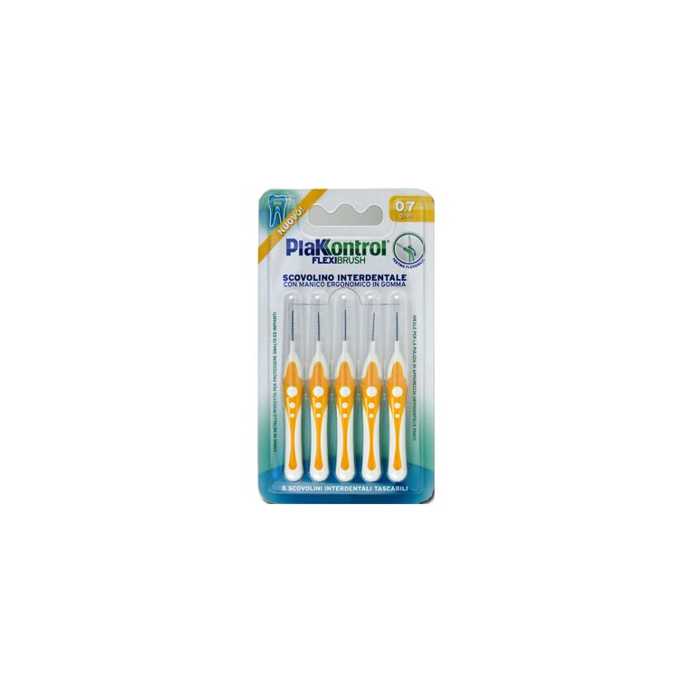 plakkontrol scovolino interdentale flexi brush07 blister 5 pezzi