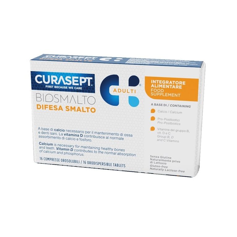 curasept biosmalto difesa smalto adulti 16 compresse orosolubili