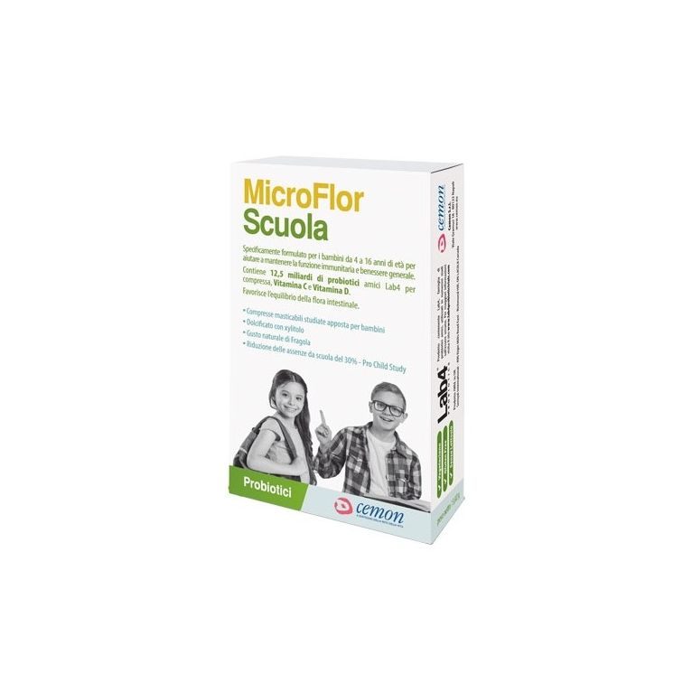 microflor scuola 30 capsule masticabili