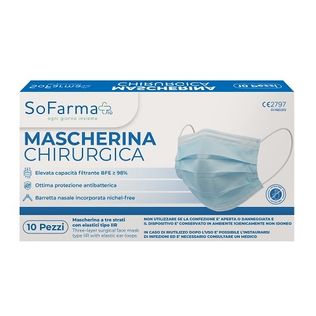 MASCHERINA CHIRURGICA HIGH PROTECTION MASK COLORE BLU 10 PEZZI