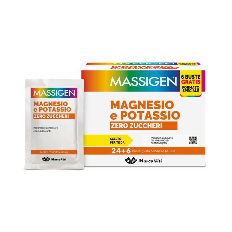 massigen magnesio potassio zero zucchero 24 bustine + 6 bustine