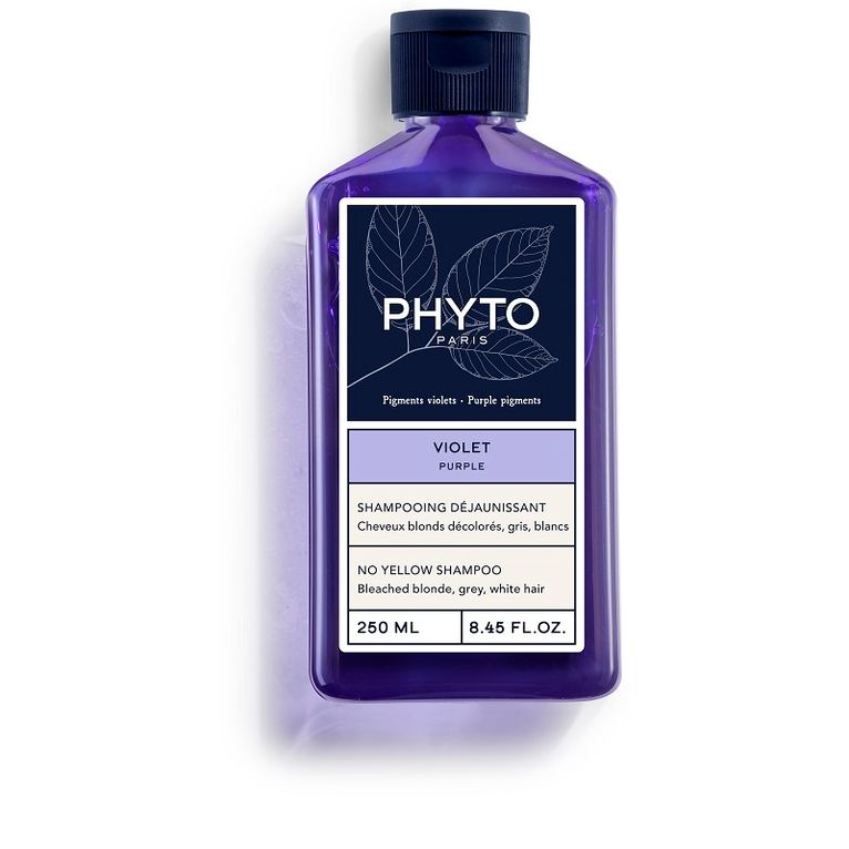 phyto paris violet shampoo anti giallo per capelli biondi decolorati grigi bianchi 250 ml